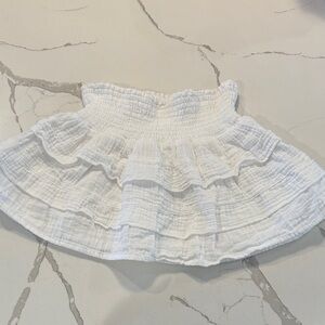 Cat & Jack White Ruffled Kids Skirt
